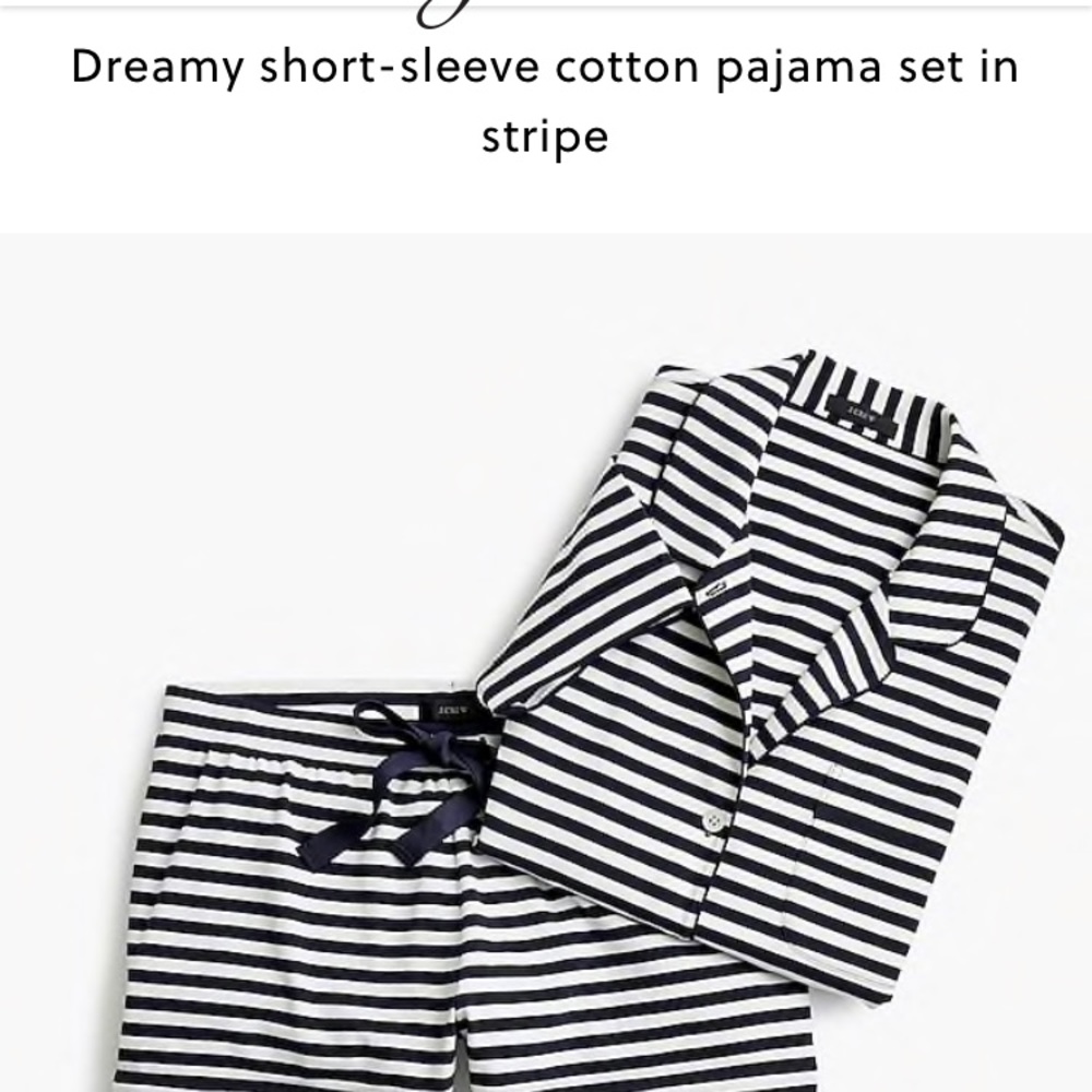 J.crew Dreamy short sleeve cotton pajamas (NWT)